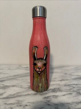 Pink Llama Insulated Stainless Water Bottle - Decorative Travel Bottle